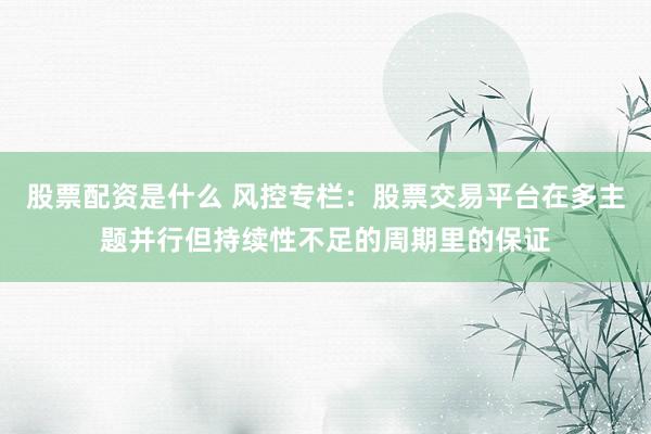 股票配资是什么 风控专栏：股票交易平台在多主题并行但持续性不足的周期里的保证